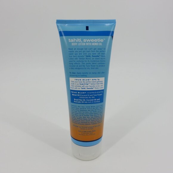 True Blue Spa Tahiti Sweetie Monoi Oil Body Lotion 8oz USED See Current Weight - Picture 7 of 12